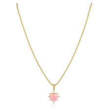 Load image into Gallery viewer, Pink Conch Shell Heart Halo Pendant by Christina Puchi
