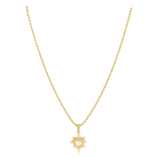 Load image into Gallery viewer, Pink Conch Shell Heart Halo Pendant by Christina Puchi
