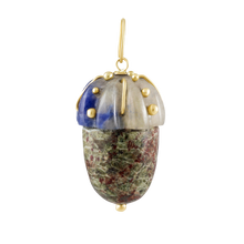 Load image into Gallery viewer, Carved Stone Acorn Pendants in carved stone by Christina Puchi
