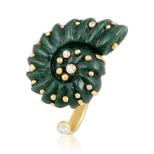 Load image into Gallery viewer, Carved Stone Ammonite Rings in carved stone by Christina Puchi
