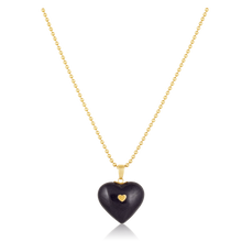 Load image into Gallery viewer, Carved Stone Studded Heart Pendants in carved stone by Christina Puchi
