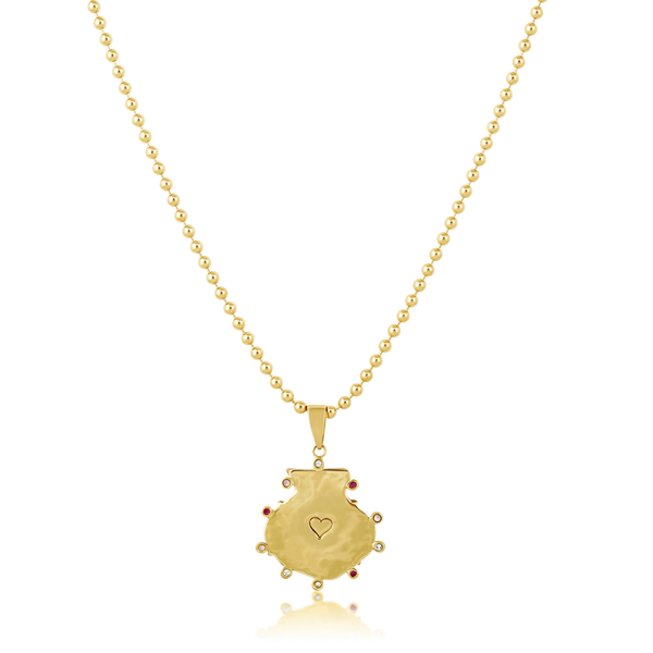 Light Pink Lion’s Paw Pink Halo Pendant in shell by Christina Puchi