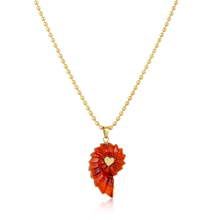 Load image into Gallery viewer, Carved Stone Ammonite Pendants in carved stone and shell by Christina Puchi
