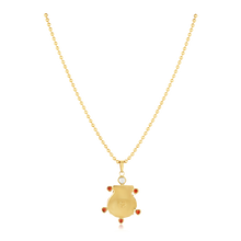 Load image into Gallery viewer, Orange Shell Garnet Heart Halo Pendant in shell by Christina Puchi
