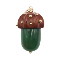 Load image into Gallery viewer, Carved Stone Acorn Pendants
