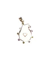 Load image into Gallery viewer, Orange/Purple Ombre Shell Halo Pendant in shell by Christina Puchi

