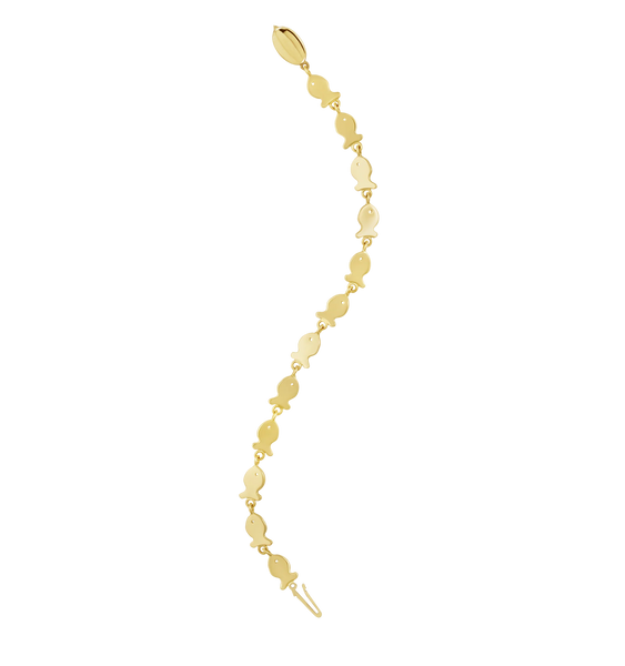 Small Gold Fish Bracelet