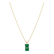 Load image into Gallery viewer, Green Stone Gummy Bear Pendant by Christina Puchi
