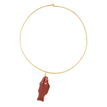 Load image into Gallery viewer, Jasper Swedish Fish Pendant by Christina Puchi
