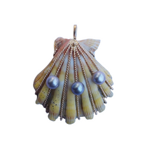 Load image into Gallery viewer, Lions Paw with Pearls Pendant in shell by Christina Puchi
