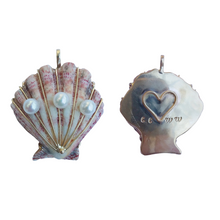 Load image into Gallery viewer, Lions Paw with Pearls Pendant in shell by Christina Puchi
