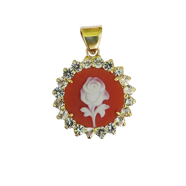 Rose Cameo Pendant by Christina Puchi