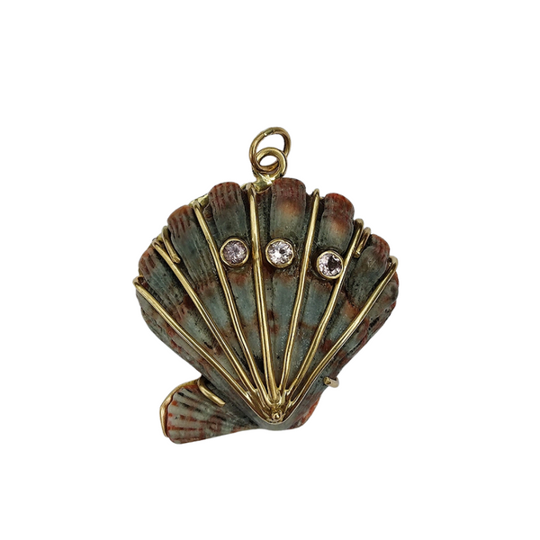 Grey Lions Paw Pendant in shell by Christina Puchi