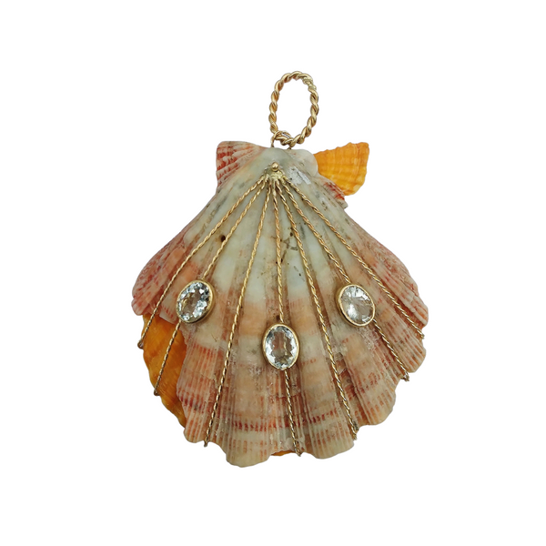Joined Lions Paw Pendant in shell by Christina Puchi