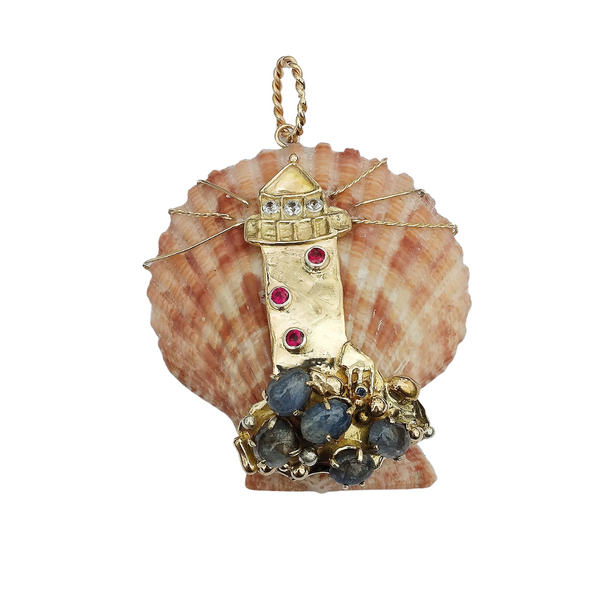 Lighthouse Shell Pendant in shell by Christina Puchi