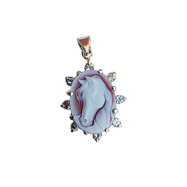 Horse Cameo Pendant by Christina Puchi