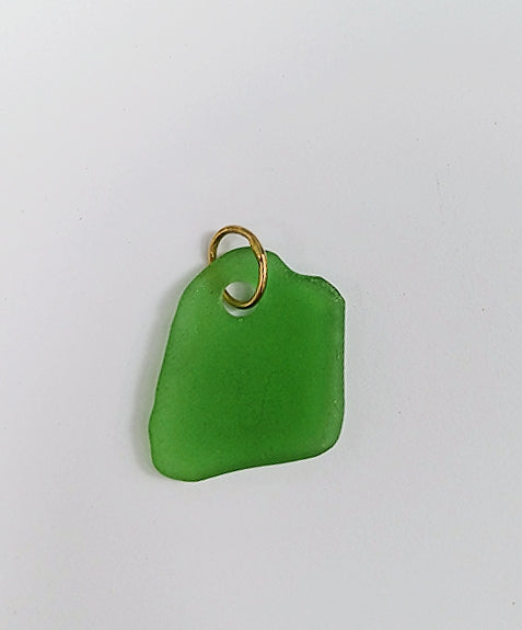 Drilled Sea Glass Pendant by Christina Puchi