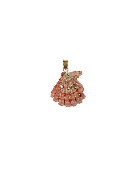 Small Pink Lions Paw Pendant in shell by Christina Puchi