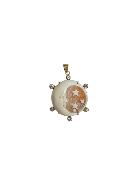 Moon Cameo Pendant by Christina Puchi