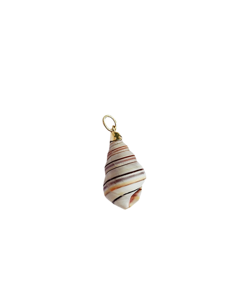 Rainbow Striped Shell Pendant in shell by Christina Puchi