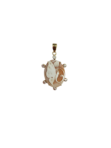 Butterfly Cameo Pendant by Christina Puchi
