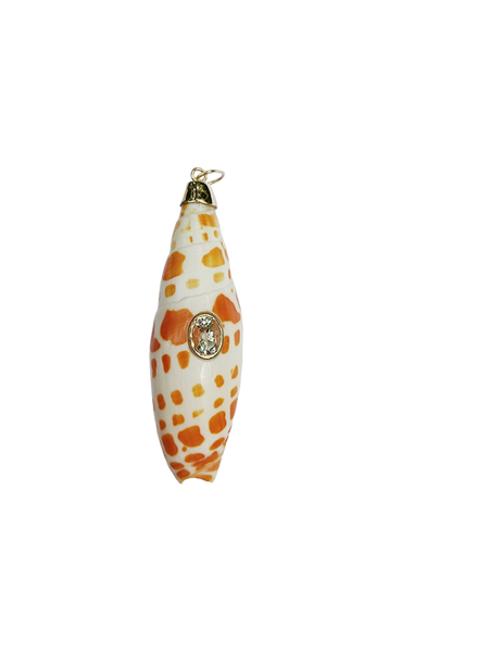 Orange Twist Shell Pendant in shell by Christina Puchi