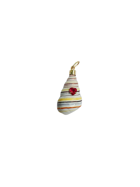 Rainbow Heart Shell Pendant in shell by Christina Puchi