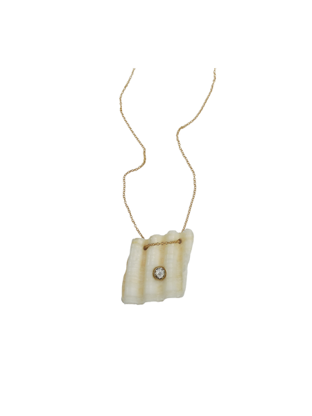 Topaz Shell Piece Pendant in shell by Christina Puchi