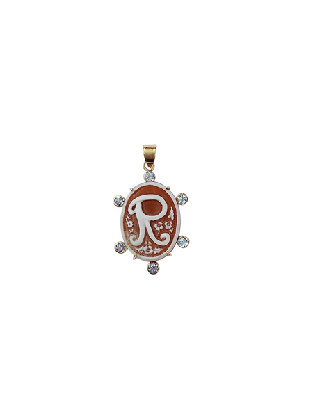 R Cameo Pendant by Christina Puchi