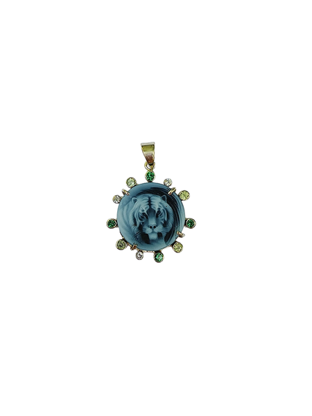 Tiger Cameo Pendant by Christina Puchi