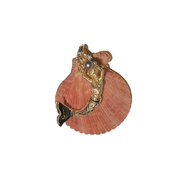 Mermaid Shell 2 Pendant in shell by Christina Puchi