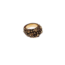Load image into Gallery viewer, Carved Walnut Ring in carved wood by Christina Puchi

