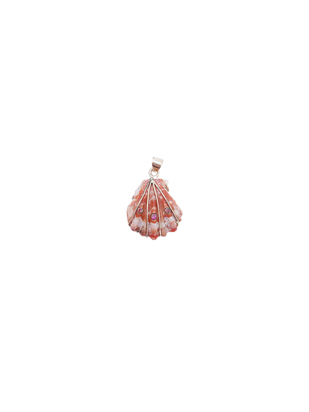 Pink Lions Paw Pendant in shell by Christina Puchi