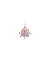 Load image into Gallery viewer, Pink/Grey Lions Paw Halo Pendant in shell by Christina Puchi
