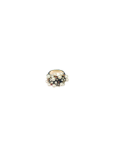 Load image into Gallery viewer, Carved Ebony Pearl Ring in carved wood by Christina Puchi
