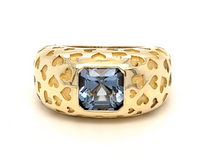 Load image into Gallery viewer, Aquamarine Heart Ring by Christina Puchi
