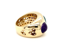 Load image into Gallery viewer, Amethyst and Jade Ring by Christina Puchi
