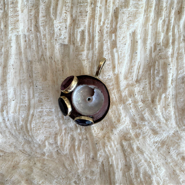 Round Spiral Pendant by Christina Puchi